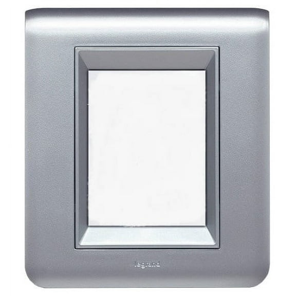 Legrand Mosaic 4" x 4" Switch Plate Cover, Glossy Silver
