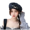 thumbnail image 2 of Cap Artist Beret French Beret Hat Beret Leather Beret Women, 2 of 9
