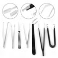 thumbnail image 3 of Pinzas antiestáticas, 7 piezas de pinzas de precisión antiestáticas ESD, herramienta de reparación de dispositivos electrónicos, tecnología innovadora, 3 of 9