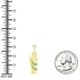 thumbnail image 2 of 14k Yellow Gold Mens Green White Cubic-Zirconia St. Jude Religious Charm Pendant, 2 of 2