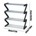 thumbnail image 3 of AuroraX Metal Shoe Rack Stainless Steel 4 Tier Black Shoe Rack Organizer Free Standing Corner Vertical Sturdy Space-Saving Stylish Z-Shape Shoe Storage Organizer for Closet,Entryway,Door, 3 of 6