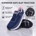 thumbnail image 5 of REABO Women's Wide Toe Box Walking Shoes Sneakers with Arch Support,Blue/Pink, Size 10.5, 5 of 9