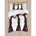 thumbnail image 3 of African Woman Duvet Cover Set Queen Size, Young Women in Stylish Native Costumes Carnival Festival Theme Dance Moves, Decorative 3 Piece Bedding Set with 2 Pillow Shams, Multicolor, by Ambesonne, 3 of 3