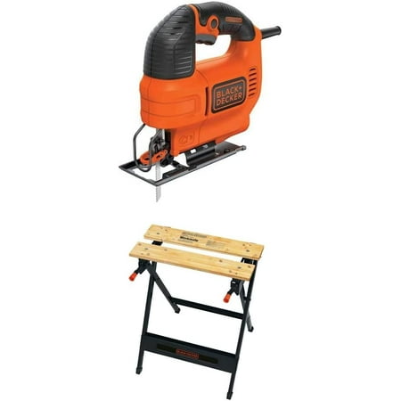 

BLACK+DECKER Jig Saw 4.5 -Amp with Workmate Portable Workbench 350-Pound Capacity (BDEJS300C & WM125)