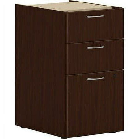 UPC: 0194966437243 | HON HONPLPSBBFLT1 15 in. 2 x Box & File Mod Pedestal Support Component Drawer – Steel Ball Bearing Mahogany Laminate