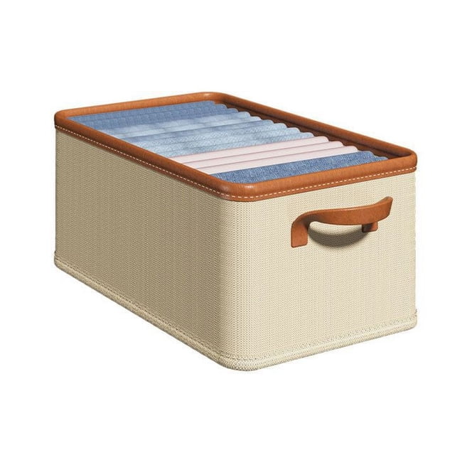 Caja de almacenamiento de ropa para dormitorio, plegable, separada, para organizar pantalones, armario doméstico, caja de almacenamiento de ropa de tela
