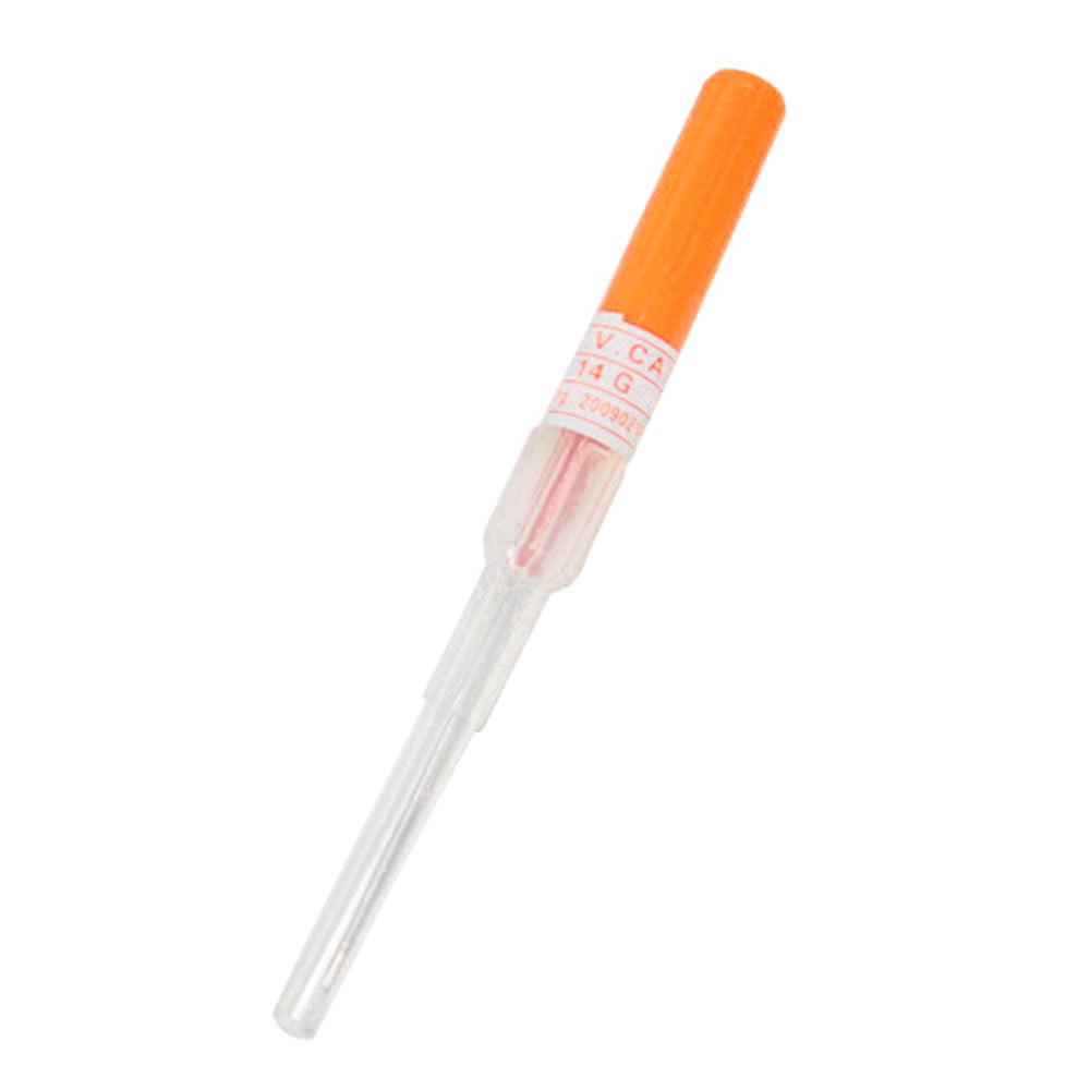WGOUP New Body Piercing Catheter Needles 14G16G18G Gauge Disposable Sterilized 1PC,OrangeBuy 2 Get 1 Free
