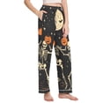 thumbnail image 2 of FORMRS Women's Pajama Pants with Pockets Soft Comfy Loungewear Sleep Bottom, Sizes S-2XL, Black Halloween Dancing Skeleton, 2 of 8
