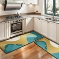 thumbnail image 3 of Kitchen Rugs Sets Of 2,Gold Teal Blue Marble Anti Fatigue Kitchen Mat Rugs Non Slip Washable,Decorative Kitchen Floor Mats for Kitchen,Sink,Laundry,17"x47"+17"x47", 3 of 5