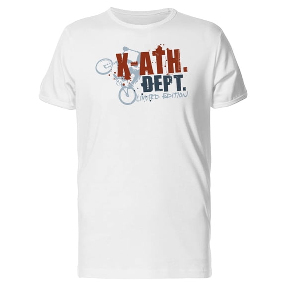 Bmx Biking Silhouette And Text Tee Men's -Image by Shutterstock