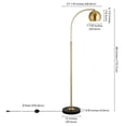 thumbnail image 6 of Henn&Hart 27" Brass/Blackened Bronze Metal Floor Lamp, 6 of 7