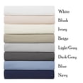 thumbnail image 6 of Color Sense 4-Piece 100% Cotton Percale Bed Sheet Set, Cool & Crisp Bedding, Full, Navy, 6 of 12