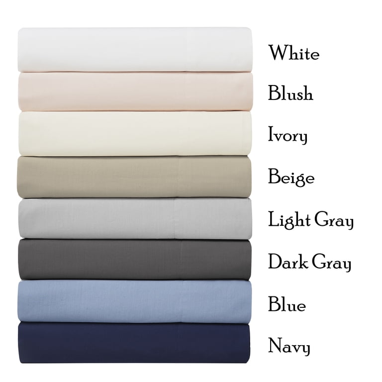 100% Cotton Percale Queen Sheet Set, 4-Piece, White photo 5