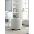 thumbnail image 4 of Swivel Accent Chair, Upholstered Fabric Swivel Barrel Chair,  360 Degree Round Swivel Chair for Living Room Bedroom Waiting Room, Ivory, 4 of 7