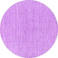 thumbnail image 1 of Ahgly Company Indoor Round Solid Purple Modern Area Rugs, 4' Round, 1 of 4
