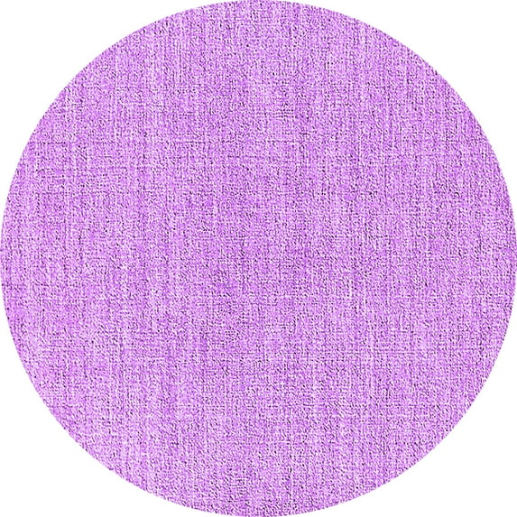 Ahgly Company Indoor Round Solid Purple Modern Area Rugs, 4' Round