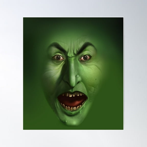 Green Witch Poster Wall Art, Modern Wall Decor For Living Room Bedroom, 16x16 UNFRAMED