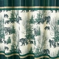 thumbnail image 6 of Chezmoi Collection Basin 4-Piece Northwest Cabin Lodge Window Curtain Set with Sheer Backing - Blue Green Tan Grizzly Bear Wildlife Roaming Printed Microfiber, 120 inch x 84 inch, 6 of 9