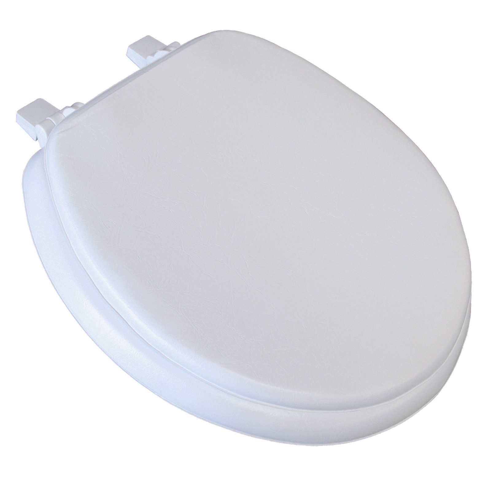 BathDecor Deluxe Soft Round Toilet Seat with a Closed Front in White