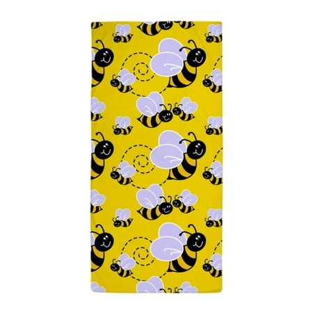 Beach Towels Cute CafePress - Cute Yellow Black Bee Pattern 1 - Large Beach Towel, Soft 30