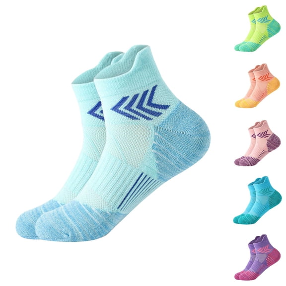 Helii Men's Low Cut Athletic Socks 1 Pair – Breathable Mesh Ankle Sports Socks for Running Basketball, Non Slip Cushioned Training Gym Socks with Arch Support Orange,One Size