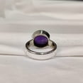 thumbnail image 5 of Cab Amethyst Ring, Natural Purple Amethyst Ring, February Birthstone, 925 Sterling Silver, Mens Plain Ring, Christmas, Thanksgiving, Handmade, Statement Jewelry, Healing Gemstone, Unisex Ring, 5 of 5
