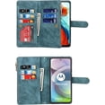 thumbnail image 4 of Funda tipo cartera para Motorola Moto G 5G 2020/One 5G Ace 2021/One 5G UW Ace 2021, [9 ranuras para tarjetas], correa ajustable para el hombro, cierre de cremallera, funda de piel sintética de 6,7, 4 of 8
