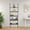 Black-5 Tier, variant on BoldGear 4 Tier Industrial Wall Mounted Bookshelf,Modern Ladder Bookcase Storage Organizer,Open Display Storage Rack,Plant Flower Shelves Stand,with Metal Frame,for Living Room Kitchen Balcony,Black
