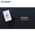 thumbnail image 5 of USB Outlets Receptacles, 3 Port USB C Wall Outlet, 30W 6.0A USB Electrical Outlet, 15 Amp Tamper Resistant Outlet with USB C Ports, UL Listed, Wall Plate Included, 5 of 9