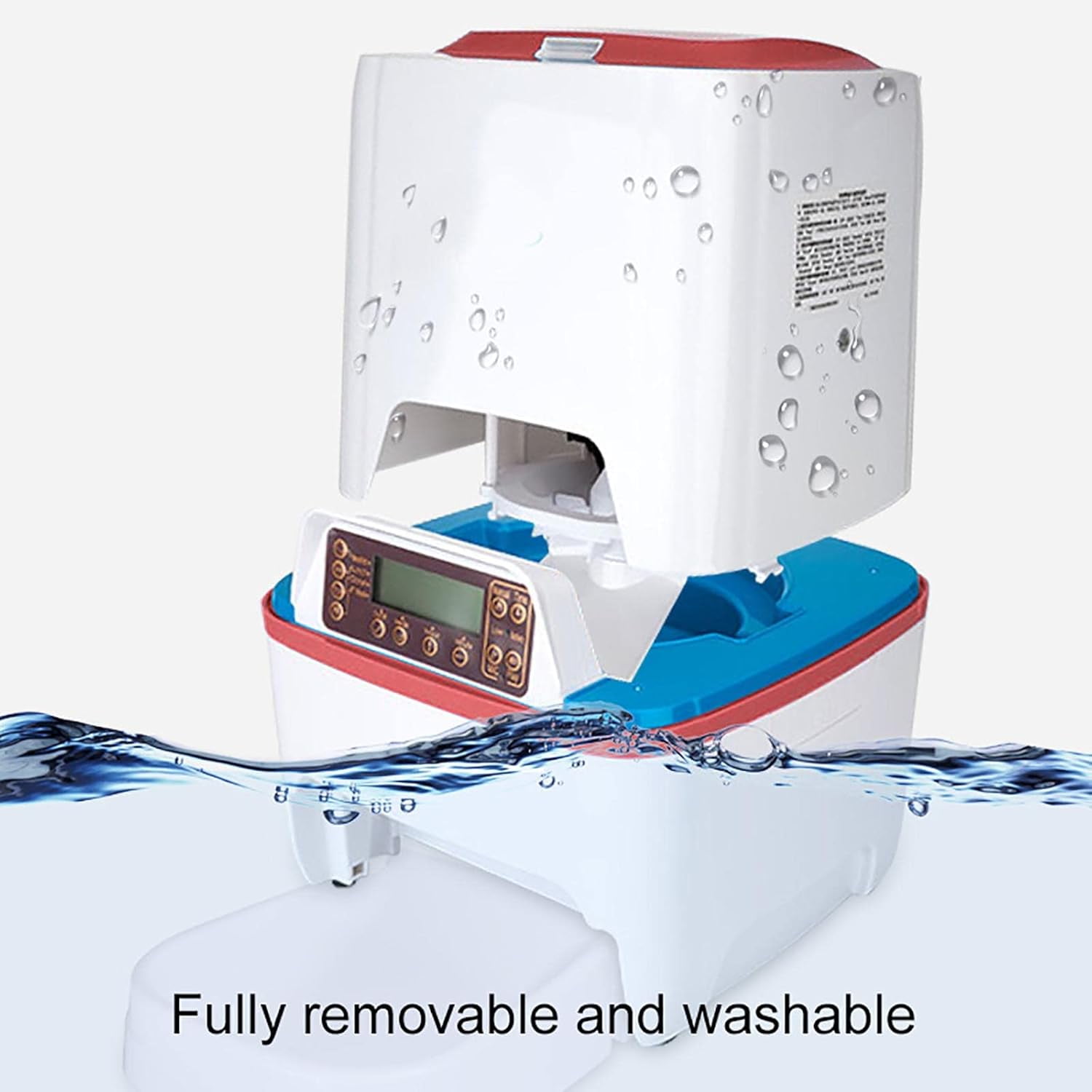 Automatic Cat Feeder, 6L Automatic Pet Dry Food Dispenser, Non-Clog Design, Automatic Feeder with Detachable and Recorder Blue