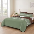 thumbnail image 2 of King Quilt Set 96''x106'', Sage Green Brown Flowers Lightweight Bedspread Coverlet Set with 2 Pillow Shams, Classic Botanical Art Elegant Breathable All Season Quilt Bedding for Bedroom/Guest Room, 2 of 9