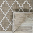 thumbnail image 3 of Couristan 2.25' x 7.8' Brown and Ivory Moroccan Rectangular Outdoor Area Throw Rug Runner, 3 of 4