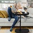thumbnail image 3 of C Table End Table Adjustable Height, 360°Swivel & Flip Top TV Tray Laptop Table, Small Side Table for Small Spaces Bedroom Living Room, Couch Table for Sofa Bed Chair Bathtub, 3 of 14