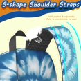 thumbnail image 5 of Blue and White Tie Dye Pattern 17" School Backpacks for Teens,Waterproof Oxford Fabric,S-Shape Padded Straps for School,Travel,Hiking,Camping, 5 of 6