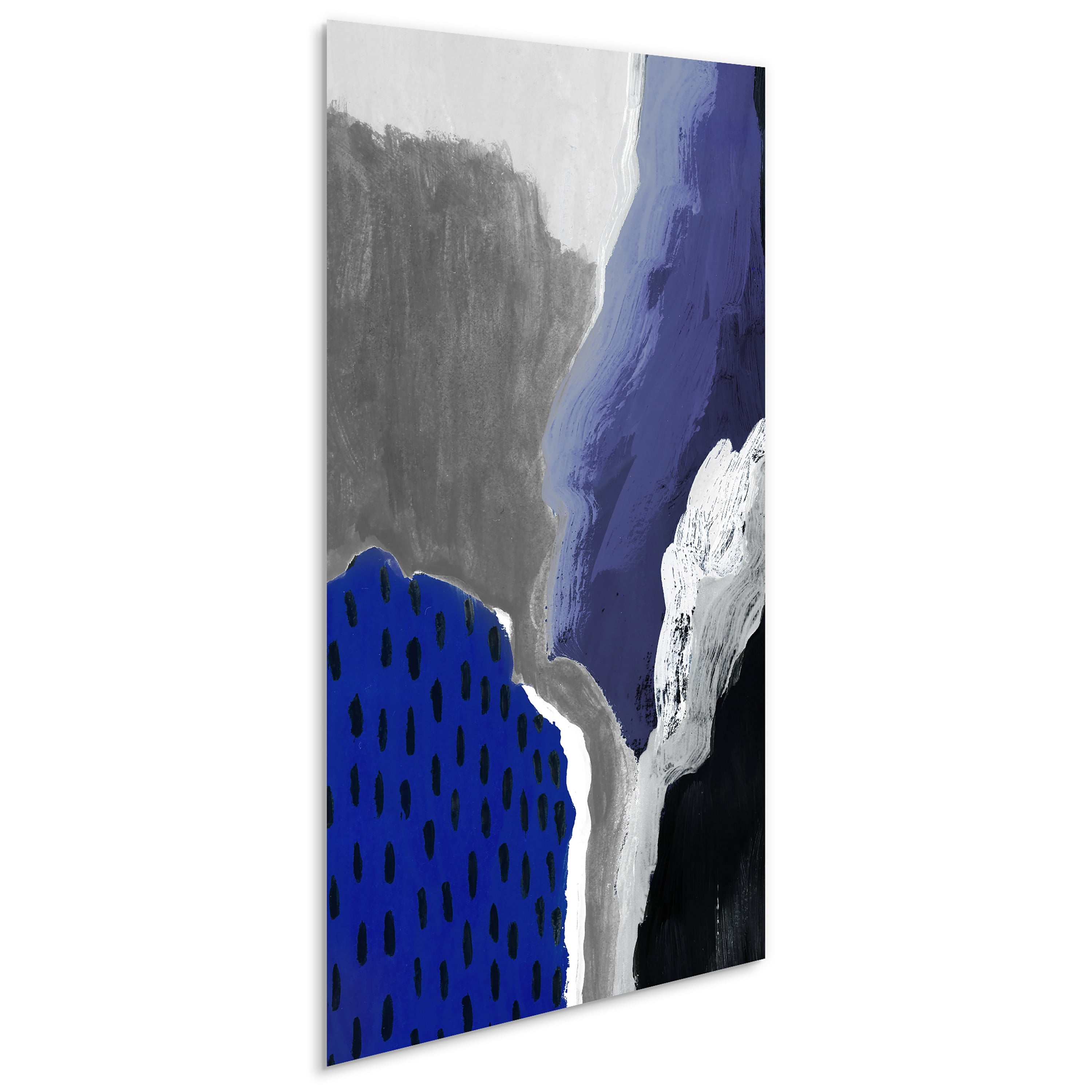 Cobalt Abstract A Frameless Free Floating 36 in x 72 in Painting Art Prints, by Empire Art