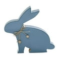 thumbnail image 2 of VHC Brands Bunny Hop Wooden Enamel Bunny w/Natural Beads 8.5x9.5, Spring Decorations, Home and Table Decor, Spring and Easter Figurines, 2 of 4
