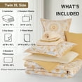 thumbnail image 6 of Regency Heights Twin-XL Size Comforter Set, 6-Piece Bed in a Bag Twin-XL, Yellow Bedding Comforter Set with Comforter, Flat Sheets, Fitted Sheets with Side Pockets, 6 of 8