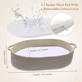 thumbnail image 6 of Baby Changing Basket with Pads and Safety Belt- 100% Cotton Boho Baby Moses Basket Changing Table and Thick Pad with Waterproof Mattress Cover, Nursery Decor in Taupe Color with Storage Bag, 6 of 9