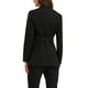 thumbnail image 3 of BLAZER DE TRABAJO CHIC INSPIRADO PARA MUJERES, MANGA LARGA, CON CUELLO, ELEGANTE, CASUAL, CHAQUETA DE TRAJE CON CINTURÓN, NEGRO, 3 of 6