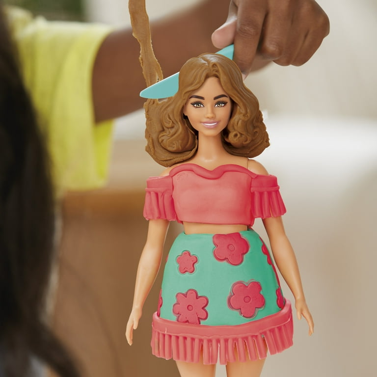 Play-Doh Barbie Florals and Fringe Set, Make Doll Clothes, Toys - Main Image