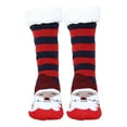 thumbnail image 1 of Ruiboury Chaussettes Chaudes d'Hiver Texture Douce pour Femmes Coton-Polyester Respirant Rouge et Bleu Père Noël, 1 of 6
