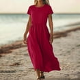 thumbnail image 2 of CIENVNSTG Women's Casual Dresses Solided Color Classic Breathable Beach Dress Flowy Eye-Catching Cocktail Dresses for Women S, 2 of 6