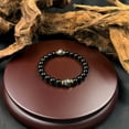 thumbnail image 5 of Black Bracelet for Men Women Adjustable Aromatherapy Stone Energy Jewelry Unisex, 5 of 6