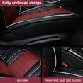 thumbnail image 5 of Maidao Car Seat Covers Full Set for Cadillac for DeVille 1994-2005 Leather Compatible Airbag Water Resistant Front Rear Cushion Protector with Headrest and Pillow Black and Beige, 5 of 7