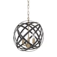 thumbnail image 3 of capital lighting axis - three light pendant, aged brass/black finish, 3 of 3