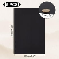 WEBEEDY Plastic Corrugated Sheets Pads for DIY Crafts Model Building Rectangle Black 300x200x3mm