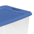 thumbnail image 4 of Sterilite 64 Quart Clear Plastic Latching Storage Container, Blue (6 Pack), 4 of 6