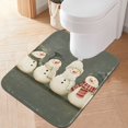 thumbnail image 2 of Yayeee Bath Rug for Bathroom Floor Non Slip Rectangle Fluffy Soft Absorbent Mat, 16"x24", Gray Snowmen, 2 of 7