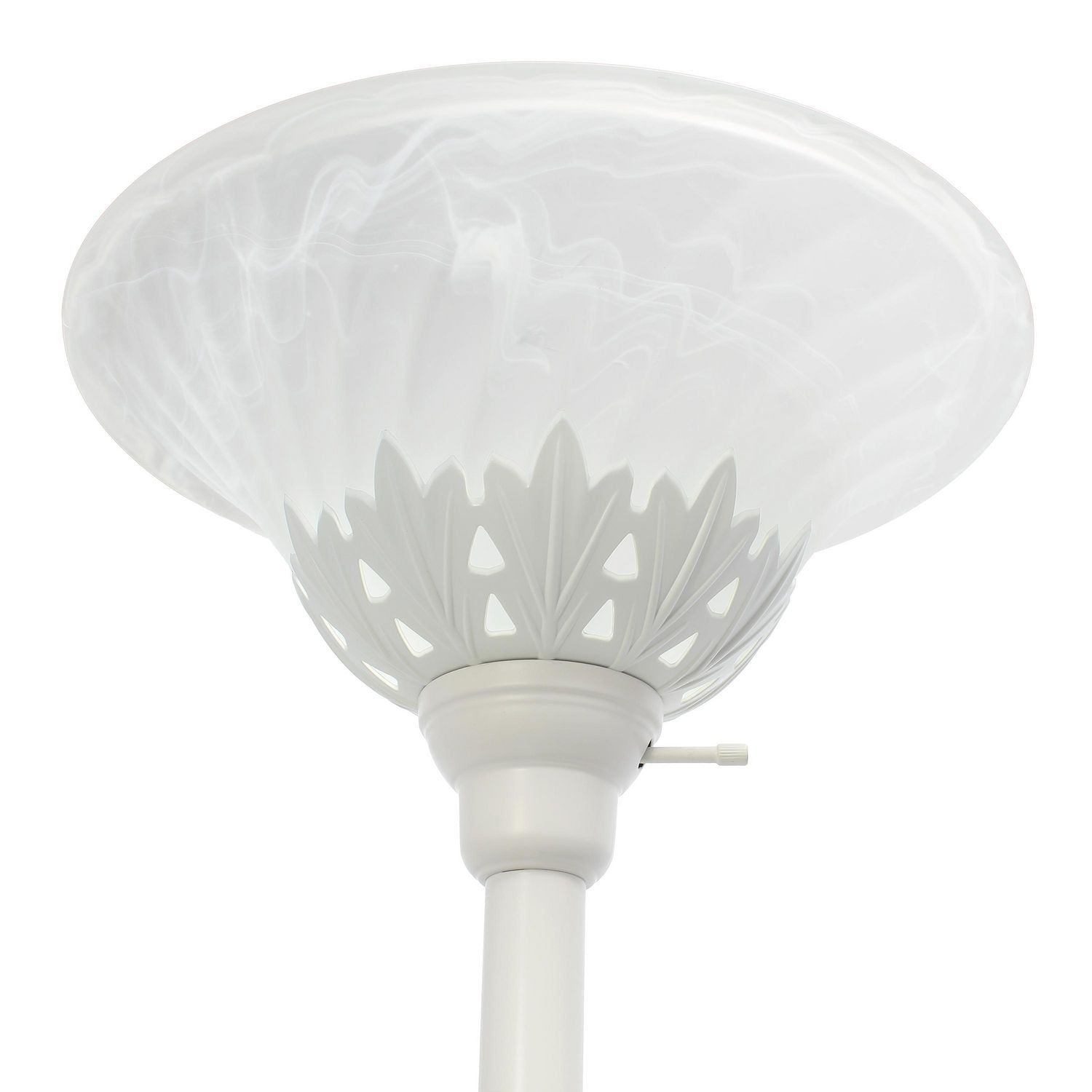 Elegant Designs 3 Light Floor Lamp with Scalloped Glass Shades