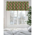 thumbnail image 5 of Rod Pocket Window Valances Summer Pastoral Gardenia Flower Leaves Short Kitchen Curtains Tropical Plants Window Treatment Drapes for Bedroom Bathroom Living Room 54x18In,1 Panel, 5 of 7